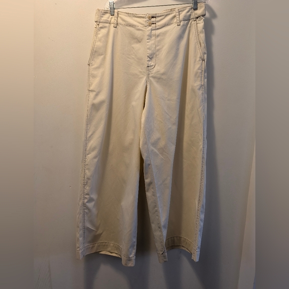 Madewell Pants - Madewell Button-Tab Wide-Leg Pants - Size 14